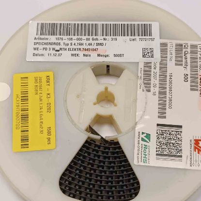 74451047 4.7uH 1.7A 6.6x4.45x2.92 SMD BOBİN resmi