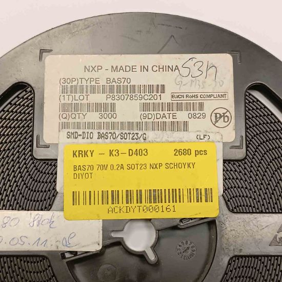 BAS70 70V 0.2A SOT23 NXP SCHOYKY DİYOT resmi