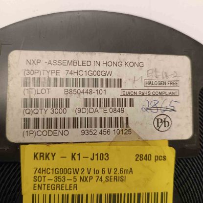 74HC1G00GW 2 V to 6 V 2.6mA SOT-353-5 NXP 74 SERİSİ ENTEGRELER resmi
