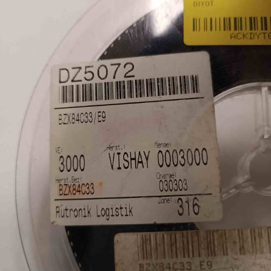 BZX84C33 33V 250mW SOT23 ZENER DİYOT resmi