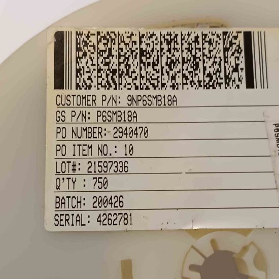 P6SMB18A 18V 600W DO214AA Transil DİYOT resmi