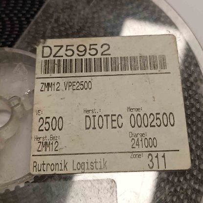 ZMM12 12V 0,5W SOD80 DIOTEC ZENER DİYOT resmi