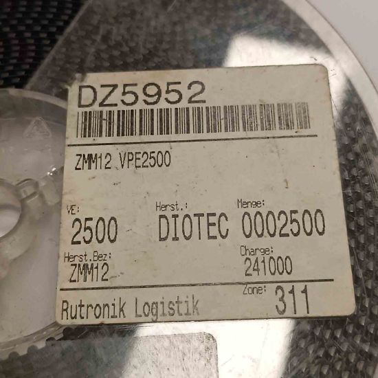 ZMM12 12V 0,5W SOD80 DIOTEC ZENER DİYOT resmi