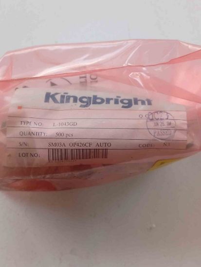 L1043GD LED Bar Graph Array, Green, 20 mA, 2.2 V, 6 mcd, resmi