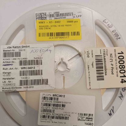 RC0402FR-071ML 1M 402 YAGEO SMD DİRENÇ resmi
