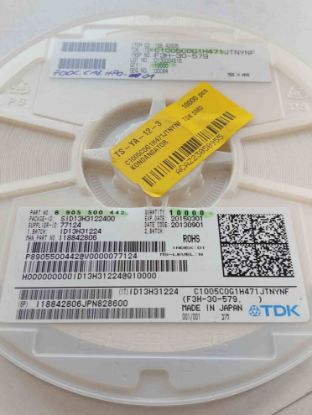 C1005COG1H471JTNYNF TDK SMD KONDANSATÖR470PF 402 resmi