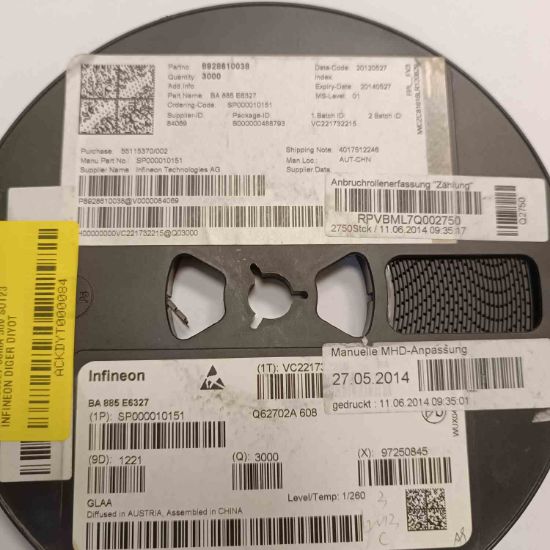BA885E6327 50mA 50V SOT23 INFINEON DİYOT resmi
