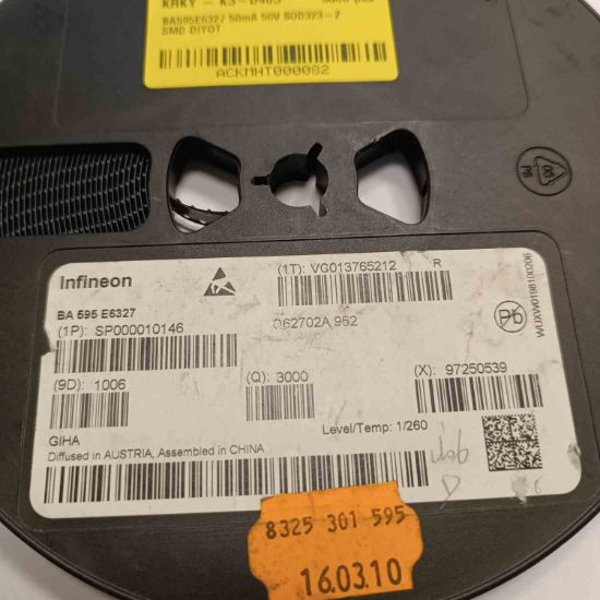 BA595E6327 50mA 50V SOD323-2 SMD DİYOT resmi