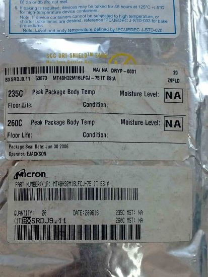 MT48H32M16LFC DRAM MOBILE SDRAM 512M resmi