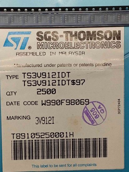 TS3V912IDT SMD ENTEGRELER resmi