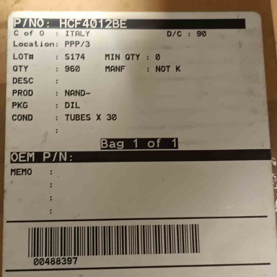 HCF4012BE ENTEGRELER resmi