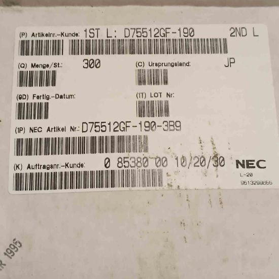 UPD75512GF-190-3B9 PLCC PLCC SMD ENTEGRELER resmi