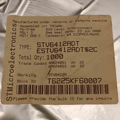 STV6412A SMD STMicroelectronics SMD ENTEGRELER resmi