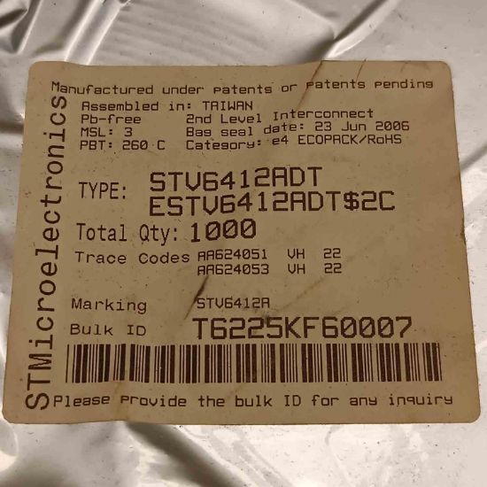 STV6412A SMD STMicroelectronics SMD ENTEGRELER resmi