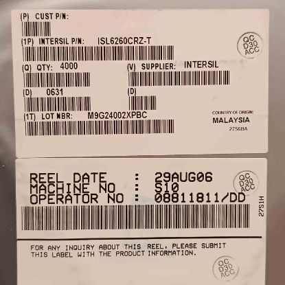 ISL6260CRZ-T SMD İNTEL SMD ENTEGRELER resmi