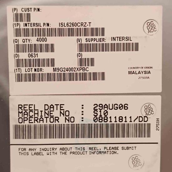 ISL6260CRZ-T SMD İNTEL SMD ENTEGRELER resmi