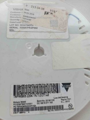 TNPW0805220KFAHEH resmi