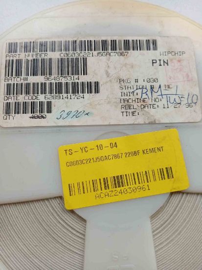 C0603C221J5GAC7867 220BF KEMENT resmi