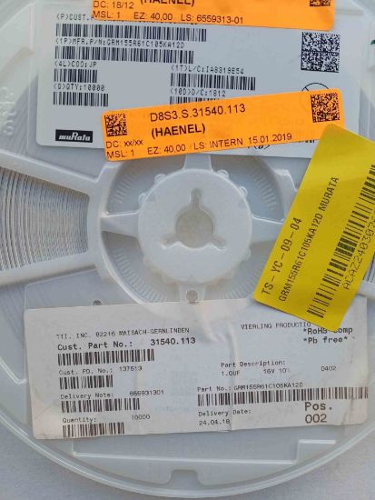 GRM155R61C105KA12D MURATA resmi