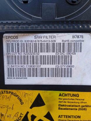 B39182-B7875-K413-S09 SAW FİLİTRE EPCOS Filitre resmi