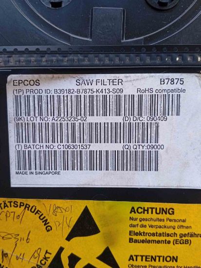 B39182-B7875-K413-S09 SAW FİLİTRE EPCOS Filitre resmi