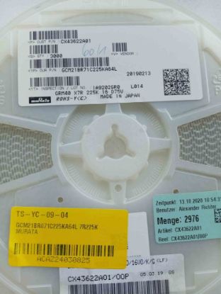 GCM21BR071C225KA64L 7R225K MURATA resmi