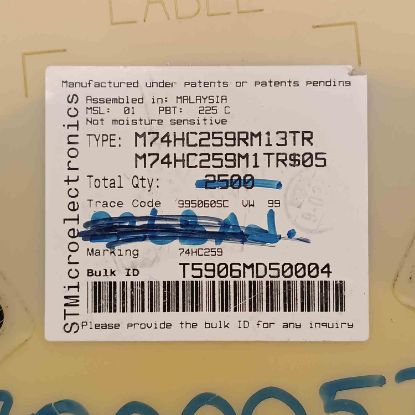 M74HC259RM13TR SOIC16 STMicroelectronics 74 SERİSİ ENTEGRELER resmi