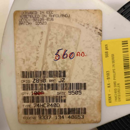 74HC240D SMD PHILIPS 74 SERİSİ ENTEGRELER resmi