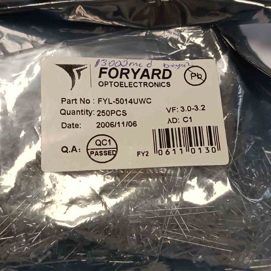 FYL5014UWC ŞEFFAF KIRMIZI 5 mm LED.DIOD LED OPTO resmi