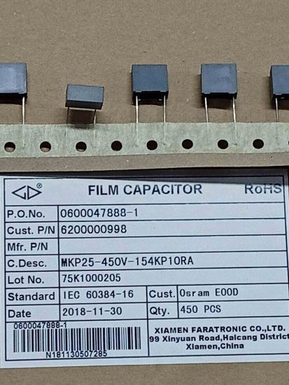 MKP25-450V-154KP10RA 150N 450V FILM CAPS resmi