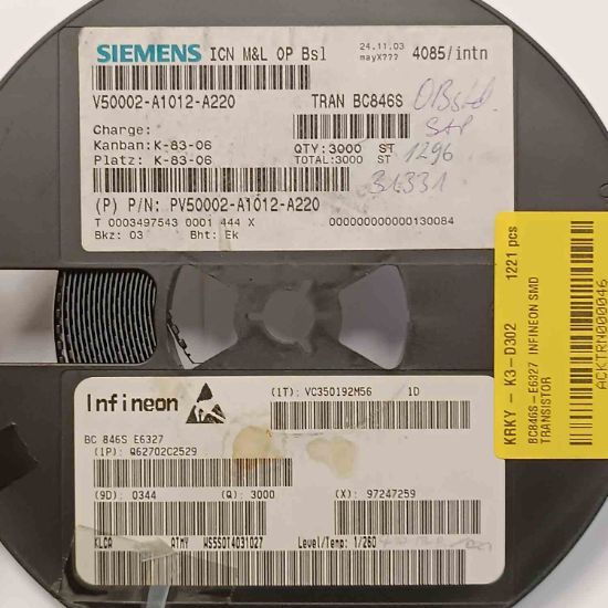 BC846S-E6327 INFINEON SMD TRANSİSTÖR resmi