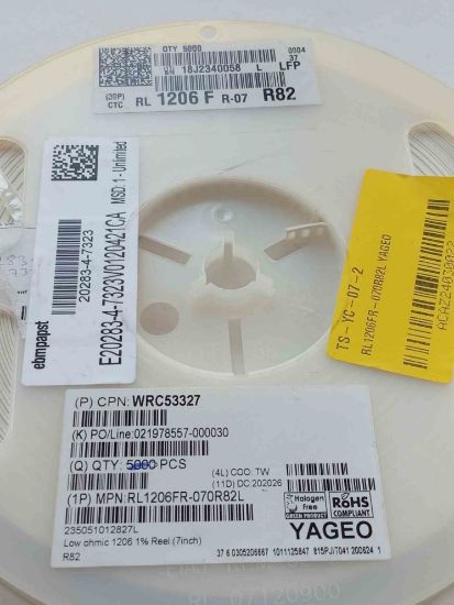 RL1206FR-070R82L YAGEO 1206 820m Ohms 1%  resmi