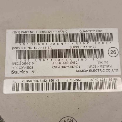 CDRH4D28NP-4R7NC 4.7uH 1.32A 4,7x4,7x3 SUMIDA SMD BOBİN resmi