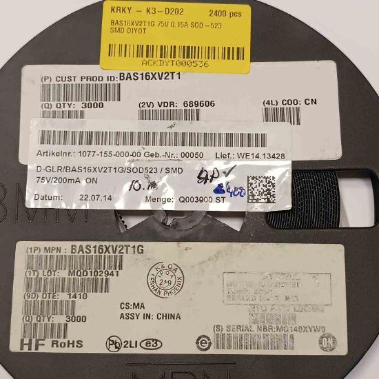 BAS16XV2T1G 75V 0.15A SOD-523 SMD DİYOT resmi