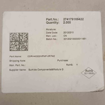 CDRH4D22/HPNP-2R7NC 2,7uH 2,2A 5x5x2.4 SMD BOBİN resmi