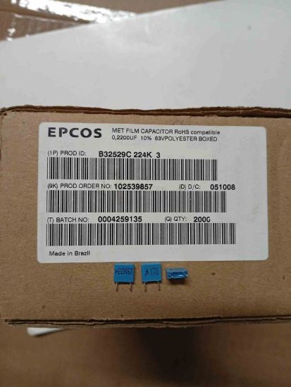 B32529C224K3 220NF 63V 5mm POLYESTER KONDANSATÖR resmi