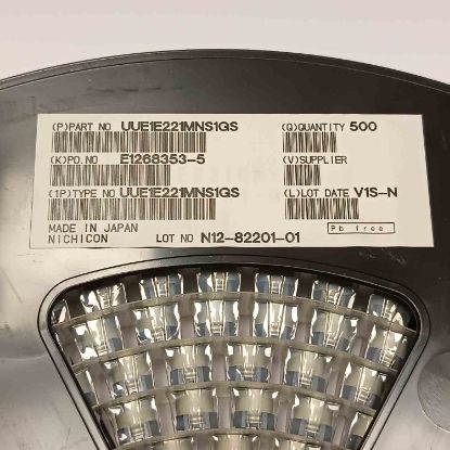 UUE1E221MNS1GS 220MF 25V 10x10 NICHICON SMD KONDANSATÖR resmi