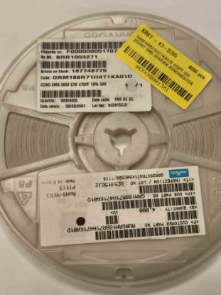 GRM188R71H471KA01D 470PF 603 VISHAY SMD SERAMİK KONDANSATÖR resmi