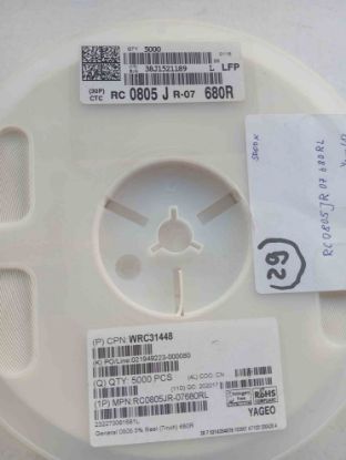 RC0805JR07680R 680R 805 YAGEO DİRENÇ resmi