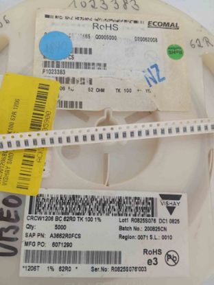 CRCW1206BC62R0TK100 62R 1206 VISHAY SMD DİRENÇ resmi