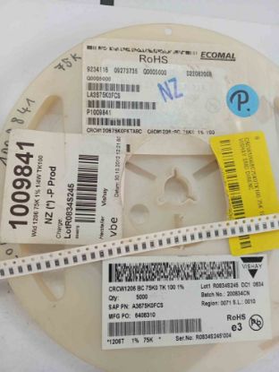 CRCW1206BC75K0TK100 75K 1206 VISHAY SMD DİRENÇ resmi