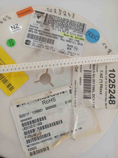 MCT06030C1009FP500 10R 603 VISHAY SMD DİRENÇ resmi