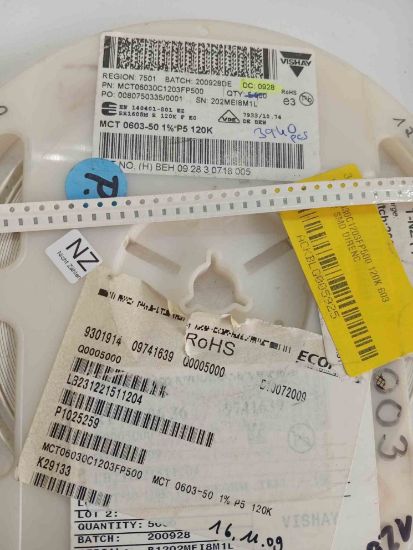MCT06030C1203FP500 120K 603 VISHAY SMD DİRENÇ resmi