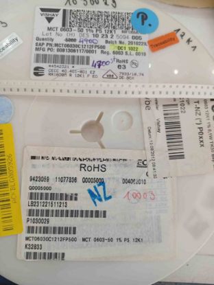 MCT06030C1212FP500 12K1 603 VISHAY SMD DİRENÇ resmi