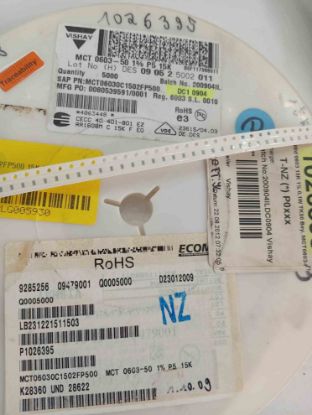 MCT06030C1502FP500 15K 603 VISHAY SMD DİRENÇ resmi