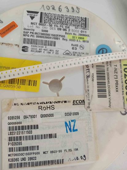 MCT06030C1502FP500 15K 603 VISHAY SMD DİRENÇ resmi
