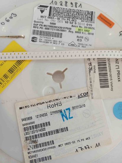 MCT06030C430FP500 4K3 603 VISHAY SMD DİRENÇ resmi