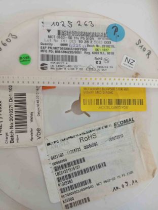 MCT06030C5100FP500 510R 603 VISHAY SMD DİRENÇ resmi