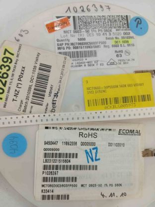 MCT0603-50P5560K 560K 603 VISHAY SMD DİRENÇ resmi